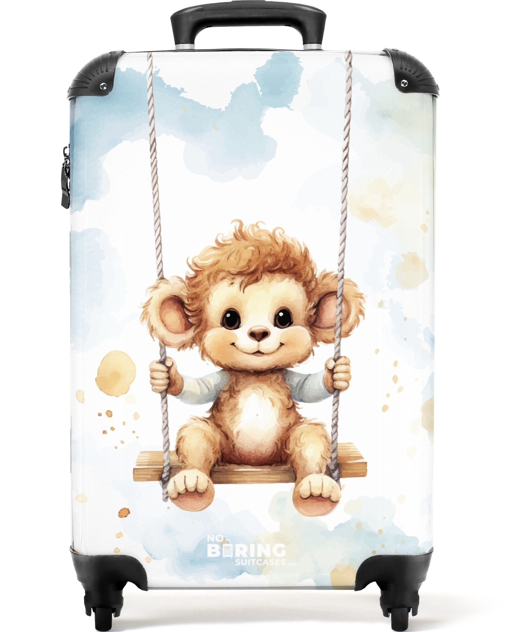 Kinderkoffer Baby - Aquarell schaukelnder Affe 55x35x20cm