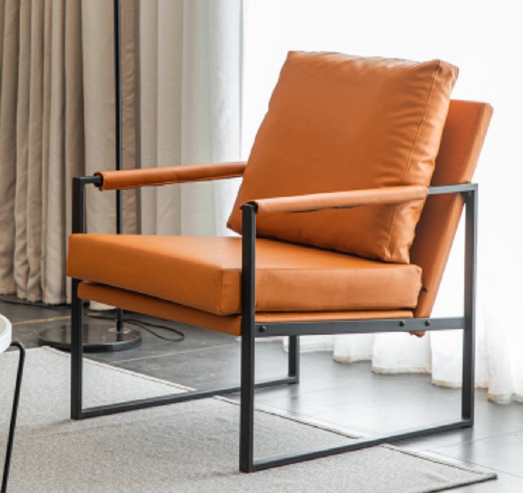 JVmoebel Sessel Orange Sessel Design Luxus Polster Luxus Lounge Club Wohnzimmer (1-St., Sessel), Made in Europe