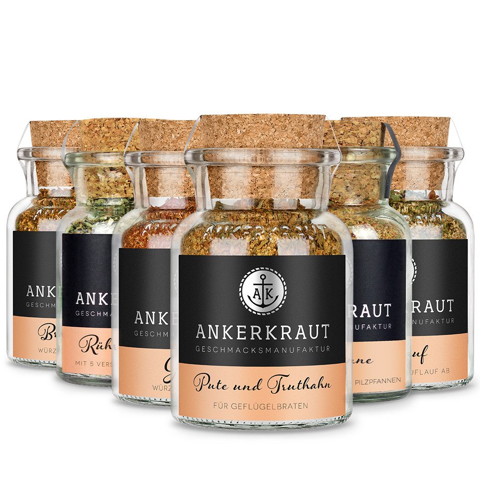 Ankerkraut Gewürz Die Herzhaften 6 Gewürz-Set, Die Herzhaften 6 Gewürz-Set