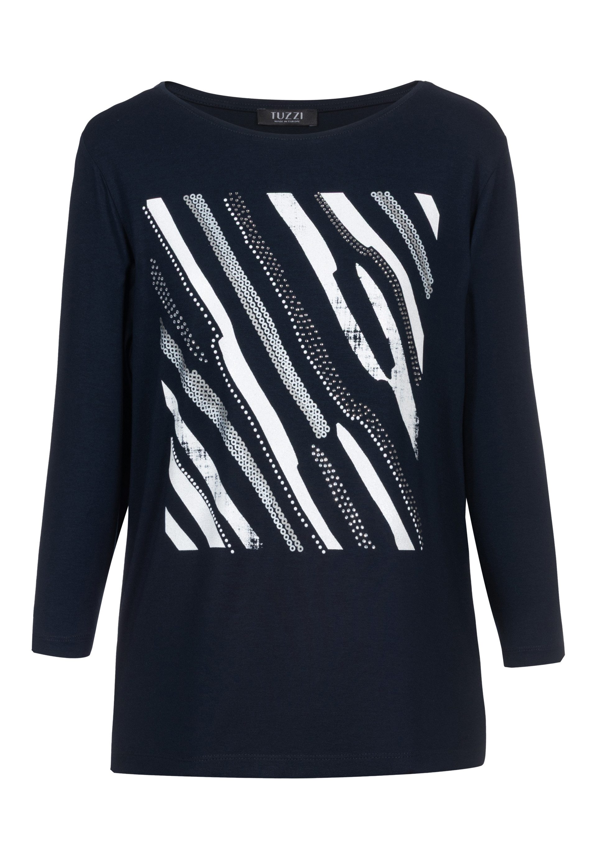 TUZZI T-Shirt Shirt DIVA STATE OF MIND mit Streifenprint günstig online kaufen