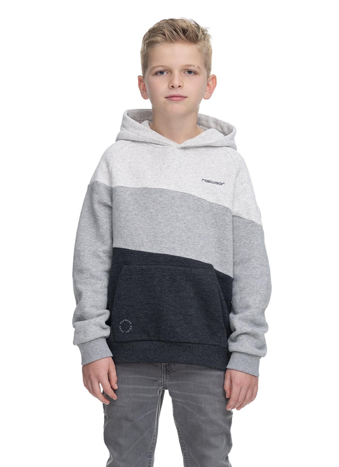 Jungen großer mit Kapuzenpullover Kapuzensweater Vendio Ragwear grau Kinder Kapuze
