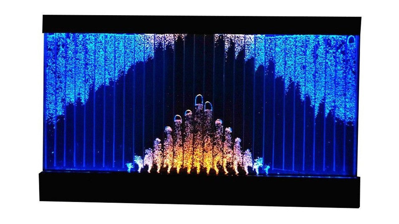 Xlmoebel Zimmerbrunnen Beleuchtete Wasserwand mit LED und eleganten Säulen, (Water Wall), Hergestellt in Europa