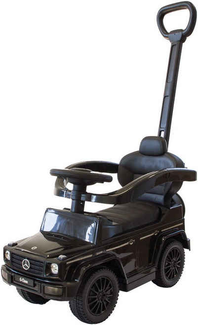 NATIV Spielzeug Rutscher Babyrutscher Mercedes G350d mit Schiebestange, leise laufende Kunststoffräder, Sound-Lenkrad