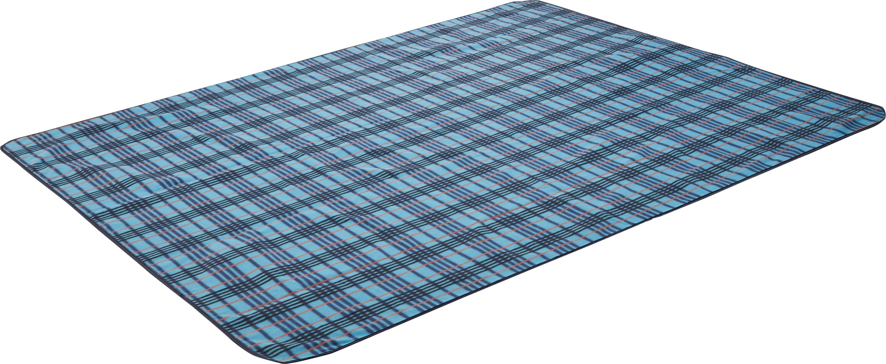 Picknickdecke Camping-Decke PICNIC RUG STRIPED ANTHRACITE/TURQUOISE, McKINLEY