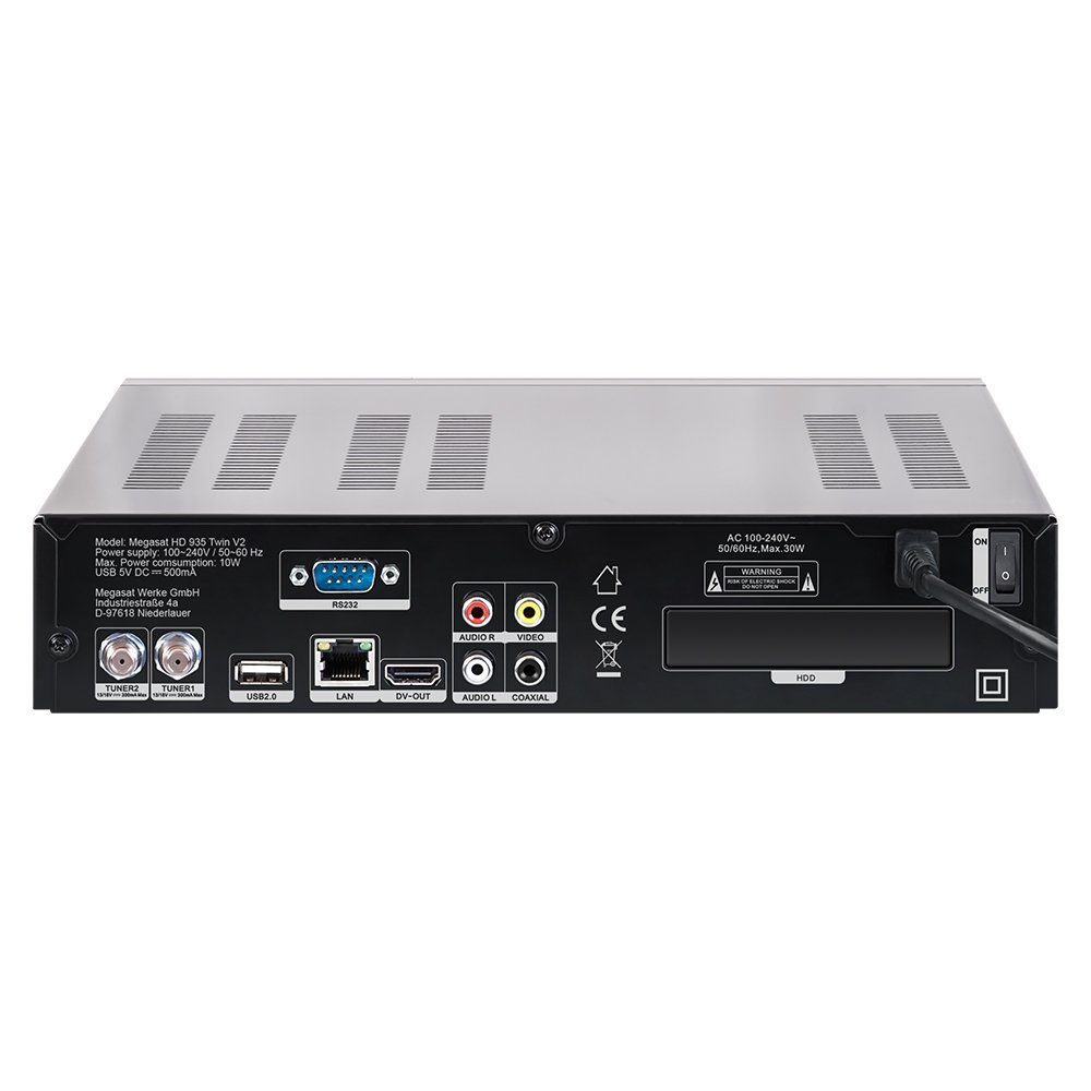 Stream Megasat Satellitenreceiver 1TB Sat Festplatte Live Receiver intern HD HDTV 935 V2 Twin