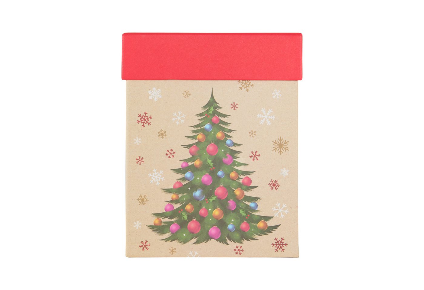 Thumbnail - Idena Geschenkbox Idena Geschenkbox Weihnachten Tannenbaum mehrfarbig 18x18x22,5cm