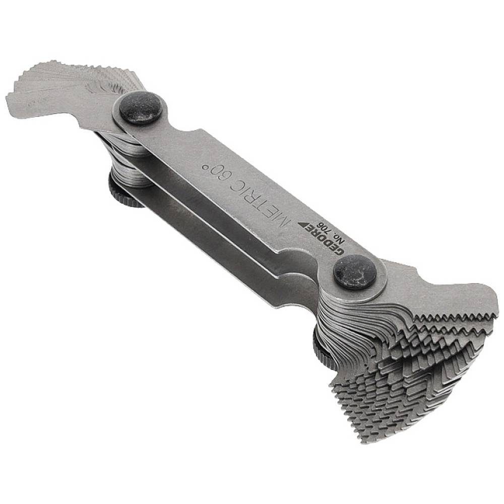 Gedore Fühlerlehre Gewindelehre 52 Blätter 6549730