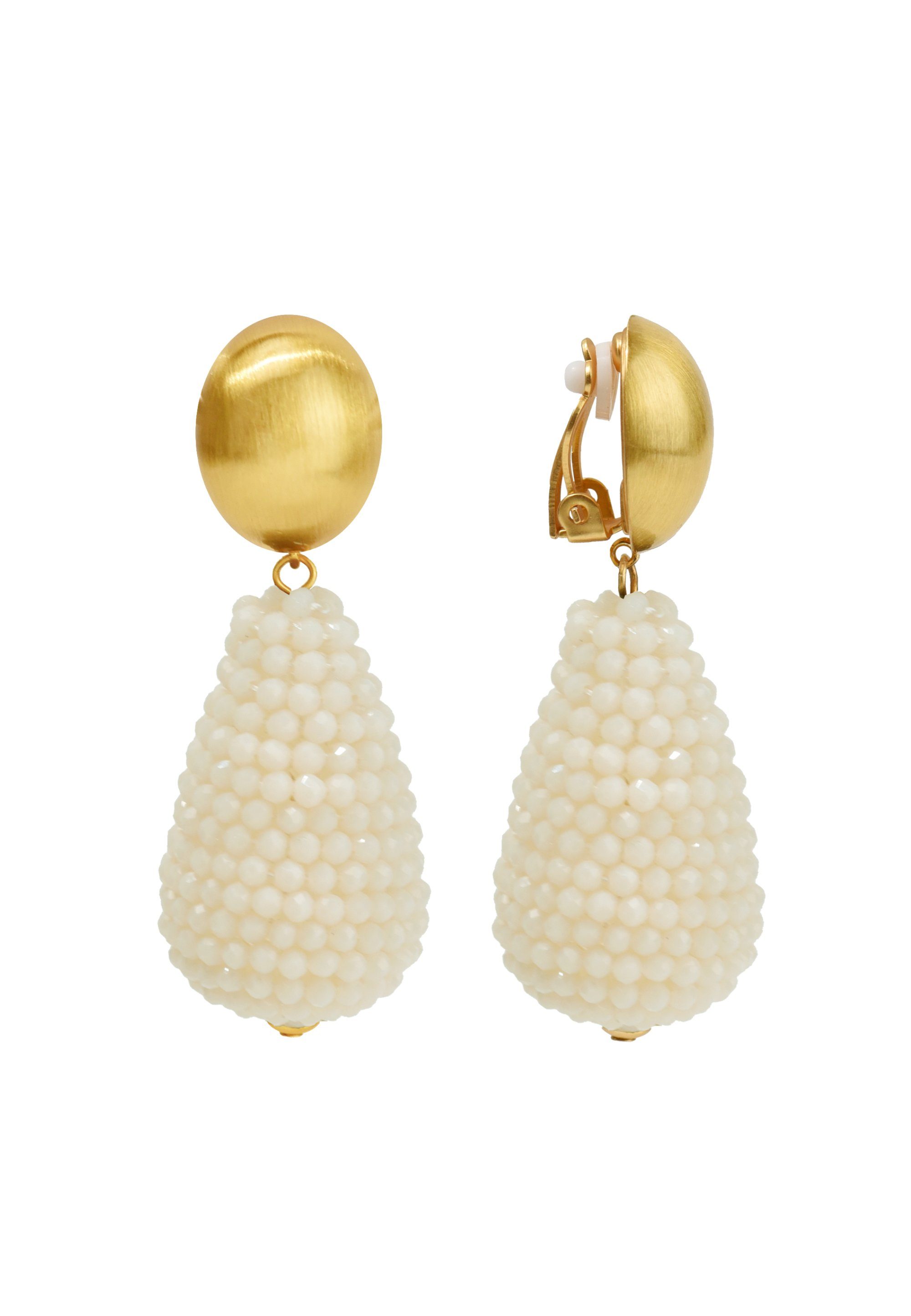 FILIPPA FIRENZE Paar Ohrclips Champagne Problems, mit funkelnden Kristallen günstig online kaufen