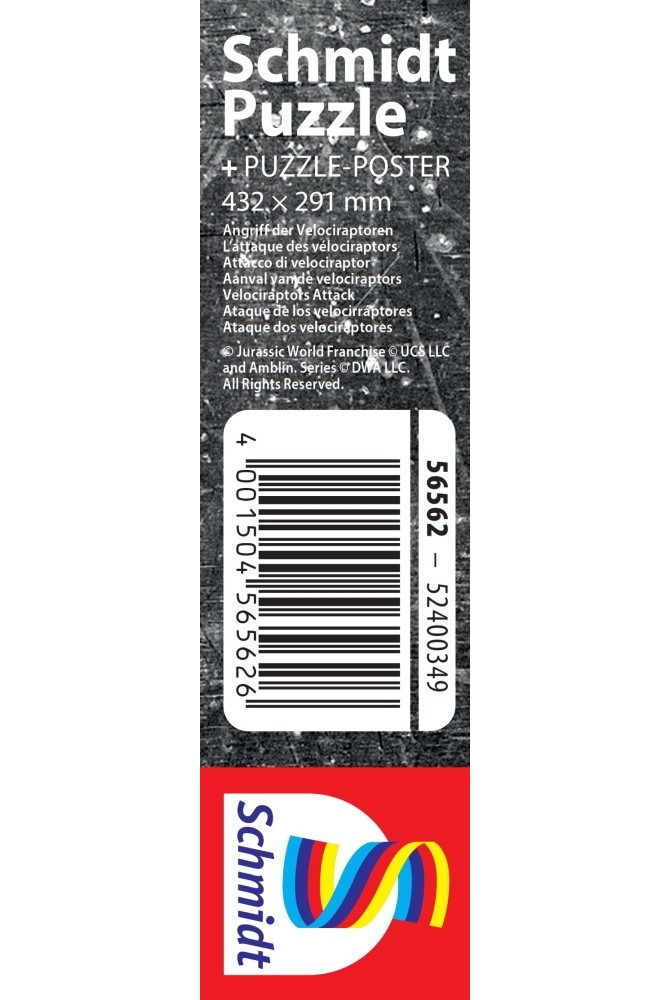 Schmidt Spiele Puzzle 150 Teile Kinder Puzzle Jurassic World Angriff Velociraptoren 56562, Puzzleteile
