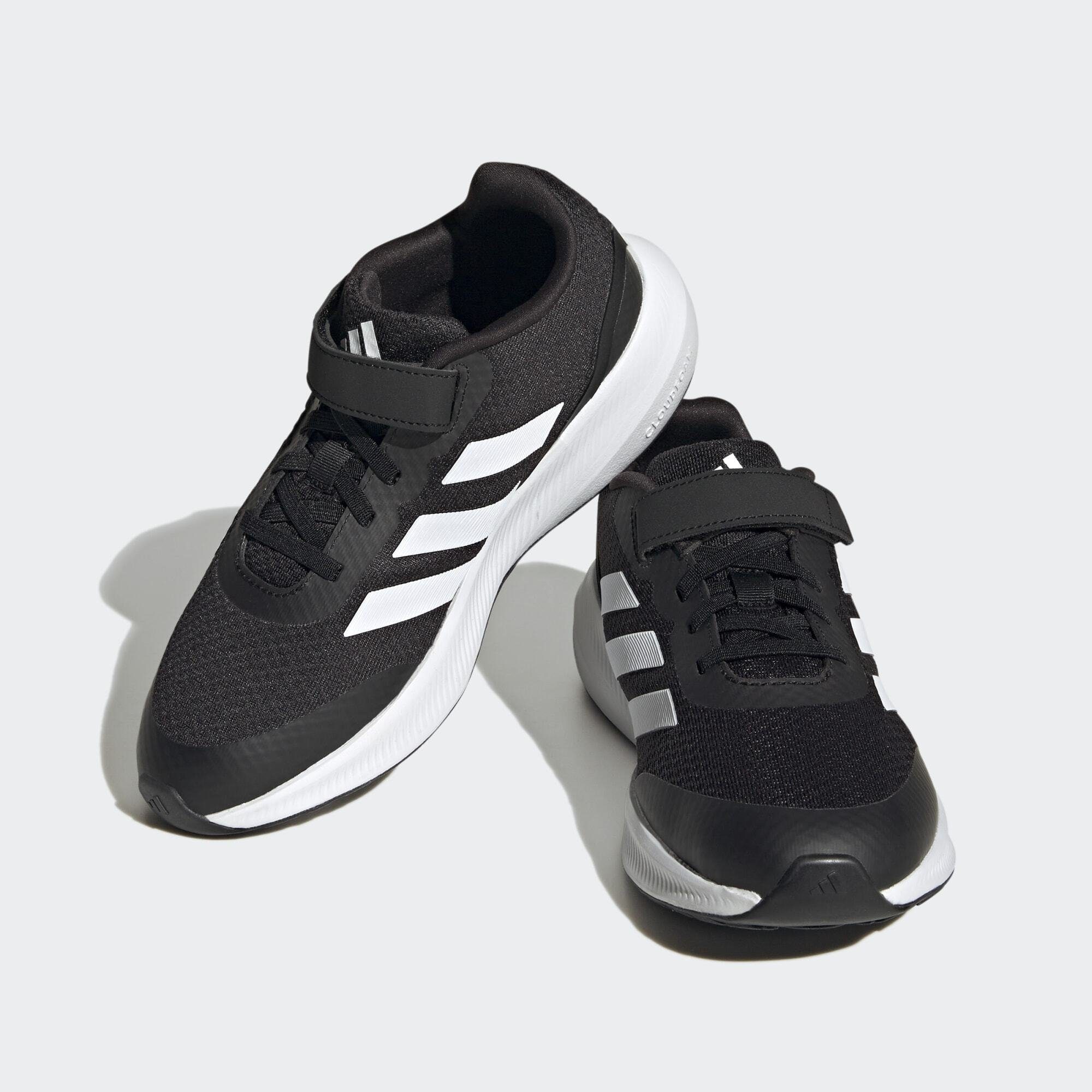 adidas Sportswear RUNFALCON 3.0 ELASTIC Black SCHUH TOP / LACE Core Cloud STRAP Core Sneaker / Black White