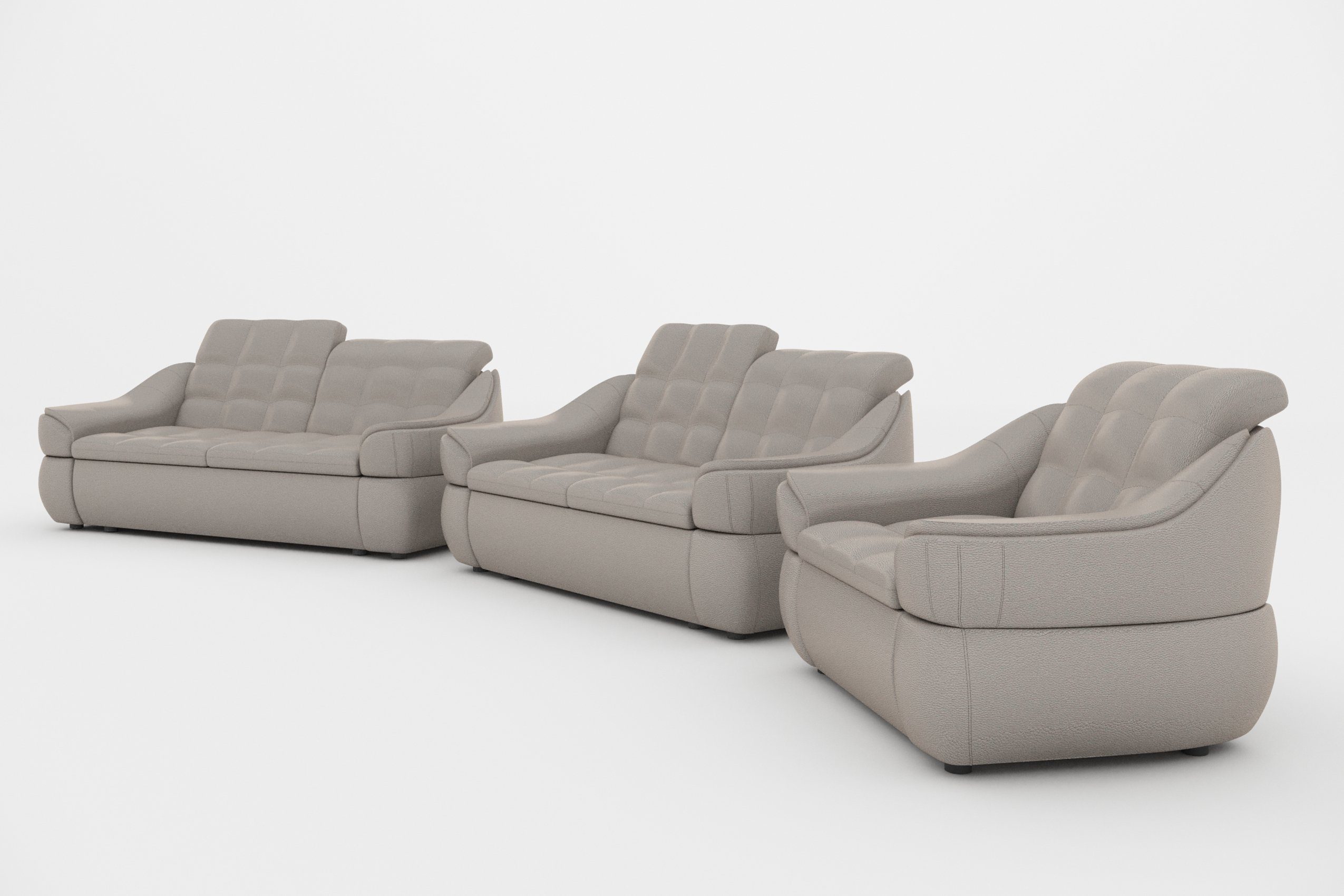 Sofa, Europa made 2,5-Sitzer (3-tlg), Modern 2-Sitzer Sofa Stylefy Design, Sessel, Polstergarnitur (Set und bestehend aus Alisa, in