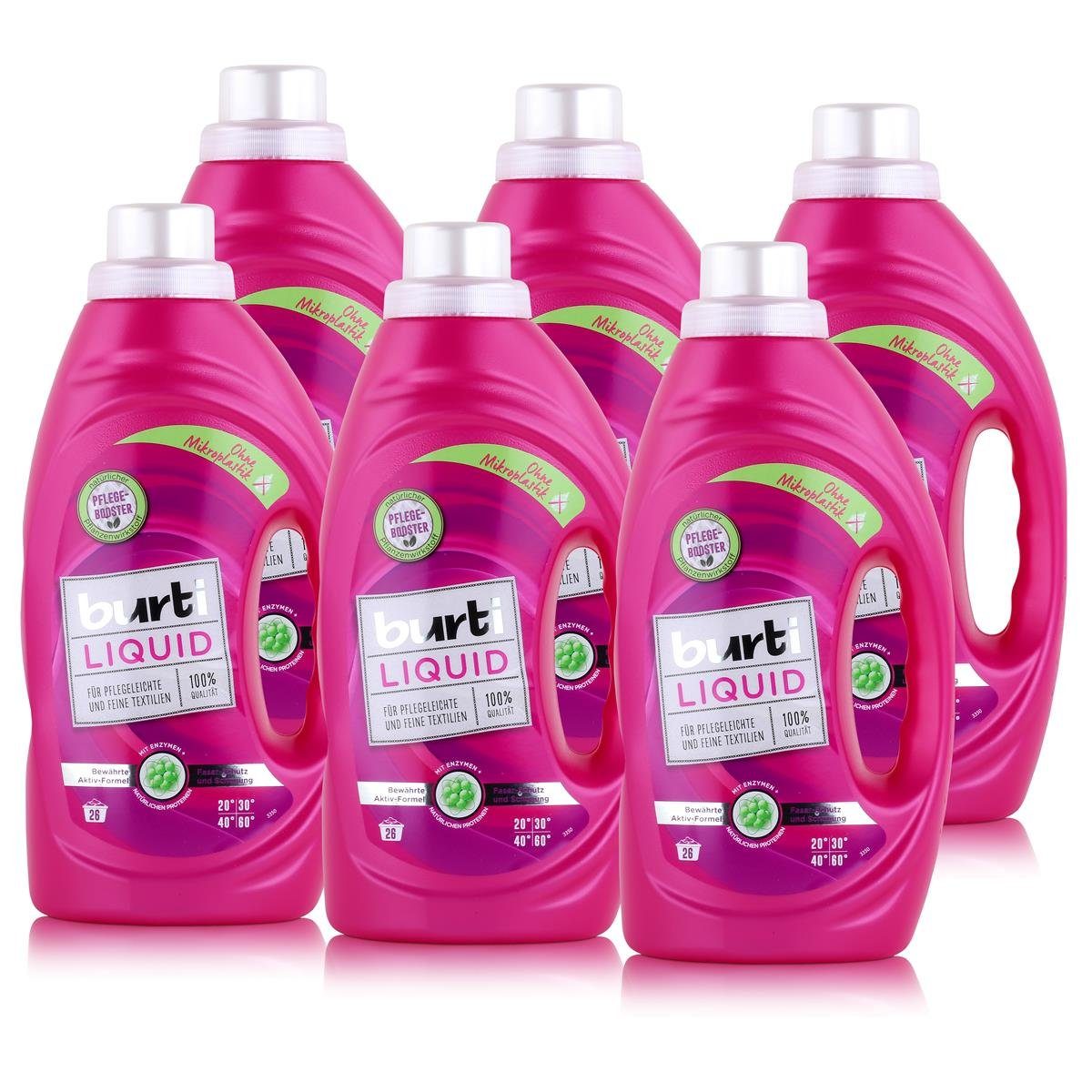 burti burti Liquid Feinwaschmittel 1,45L - Für pflegeleichte Textilien (6er Colorwaschmittel