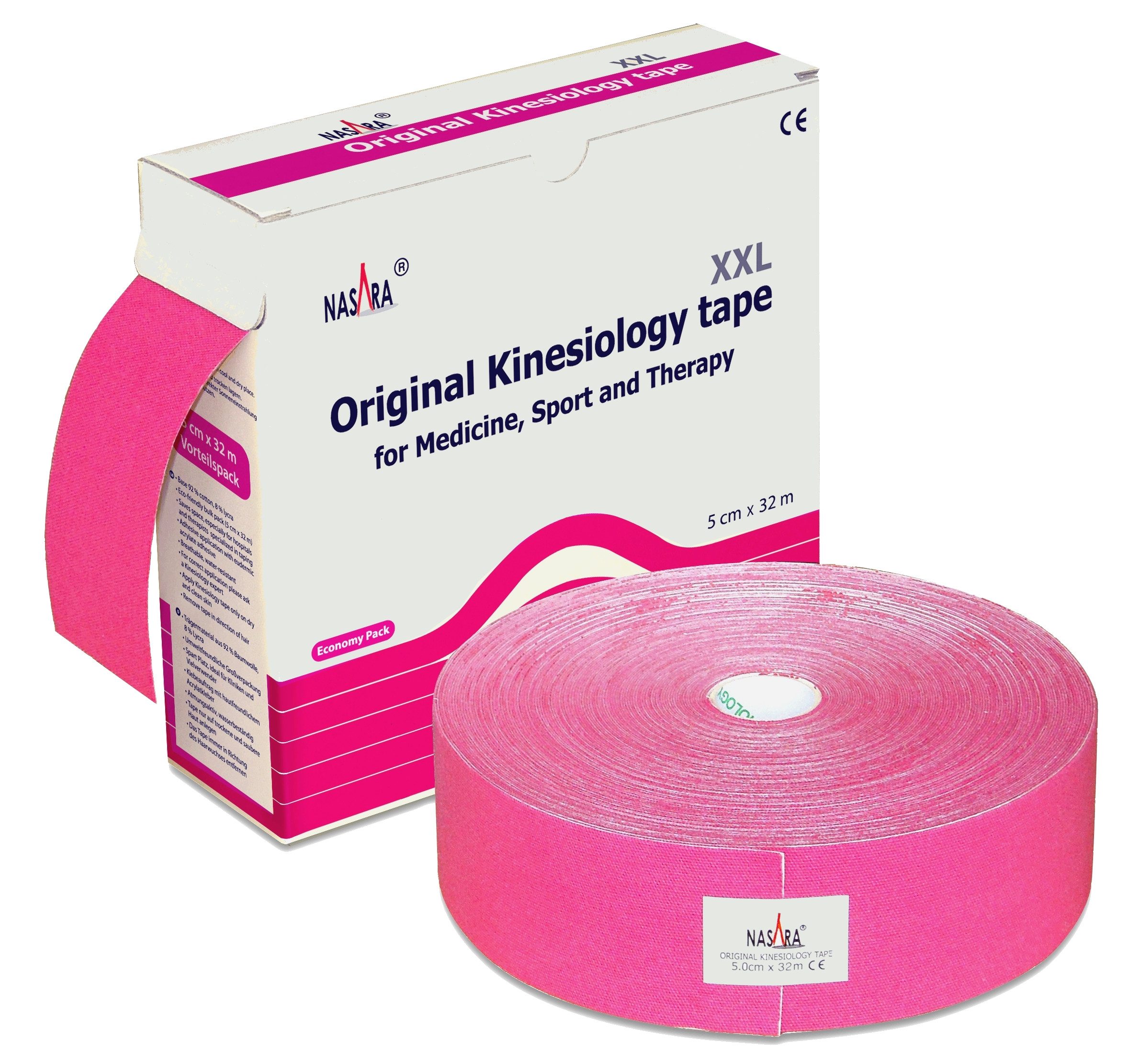 NASARA Kinesiologie-Tape NASARA Kinesio Tape, 5cm x 32m - XXL