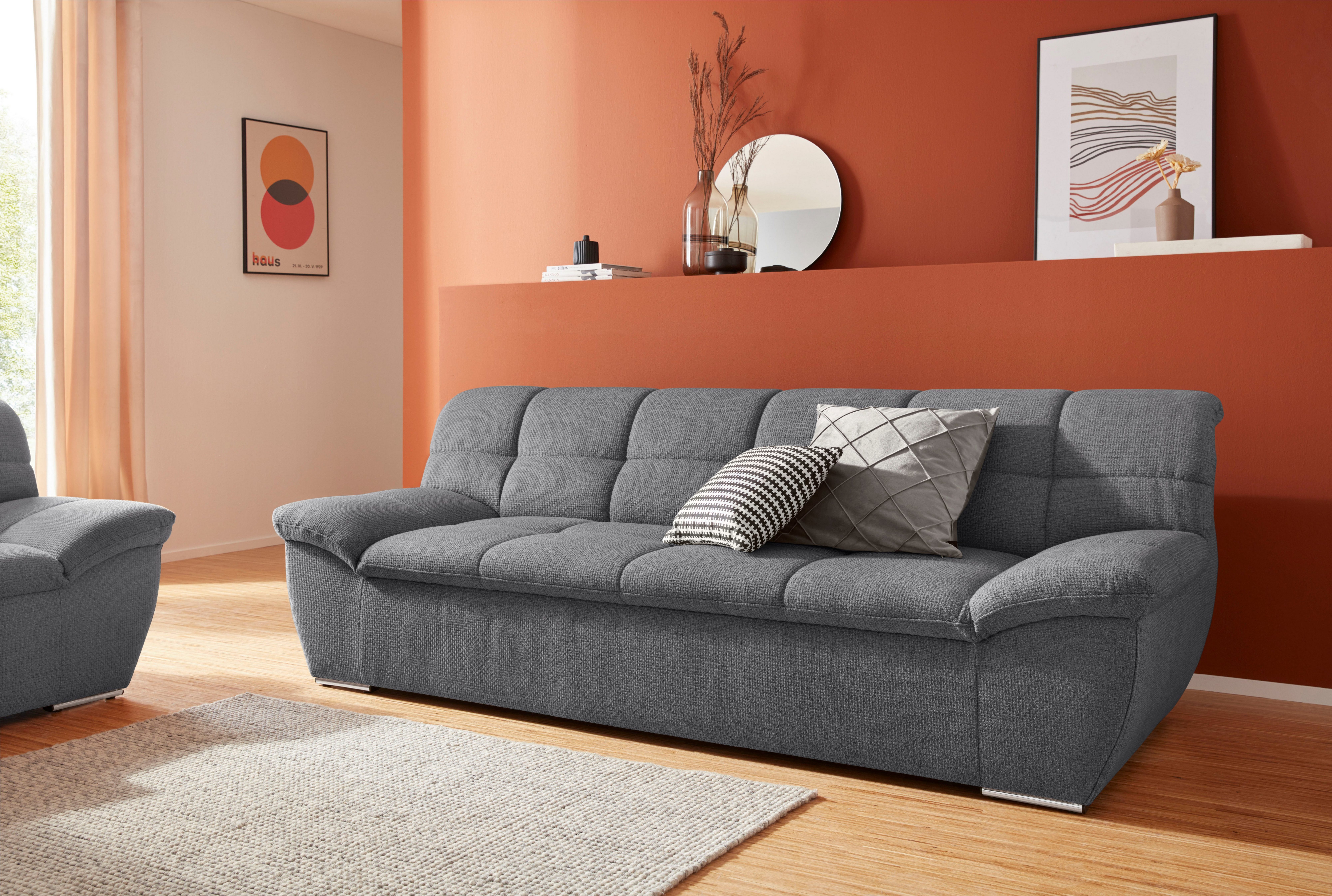 DOMO collection 3-Sitzer Lagoa, moderne Sitzheftung, bequem und komfortabel, frei im Raum stellbar, in großer Farbauswahl