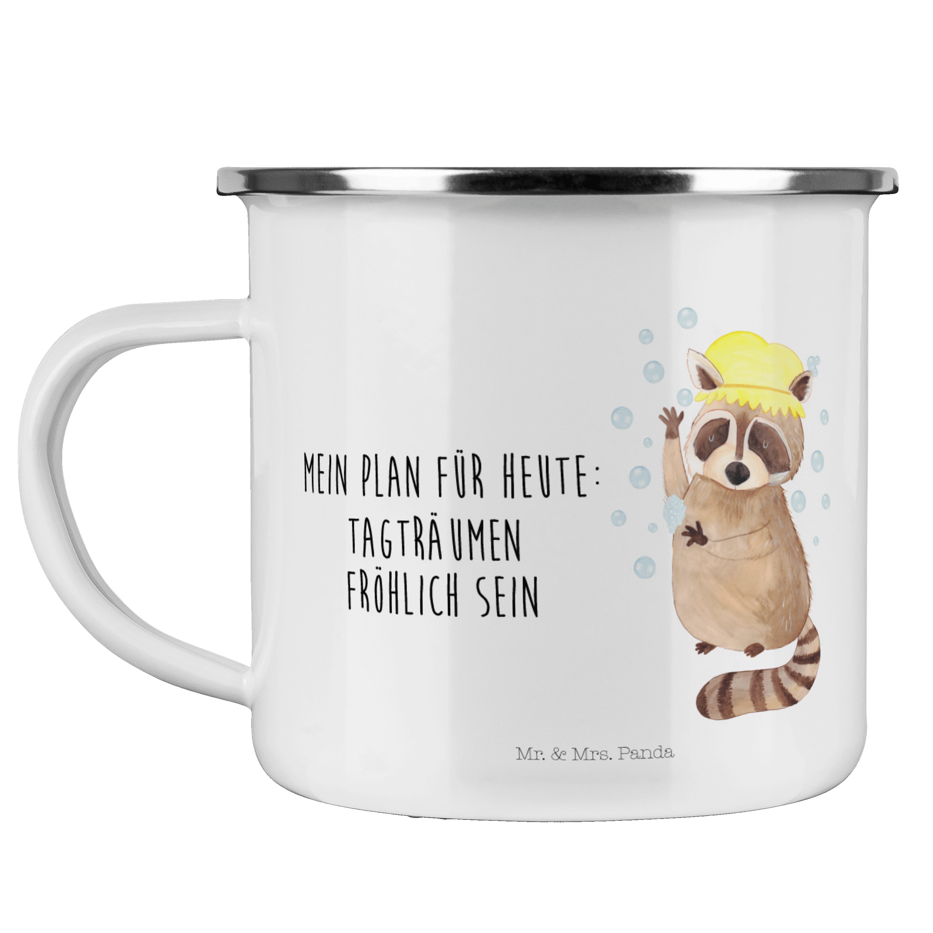 Mr. & Mrs. Panda Becher »Waschbär Weiß Geschenk, Tagträumen, gute