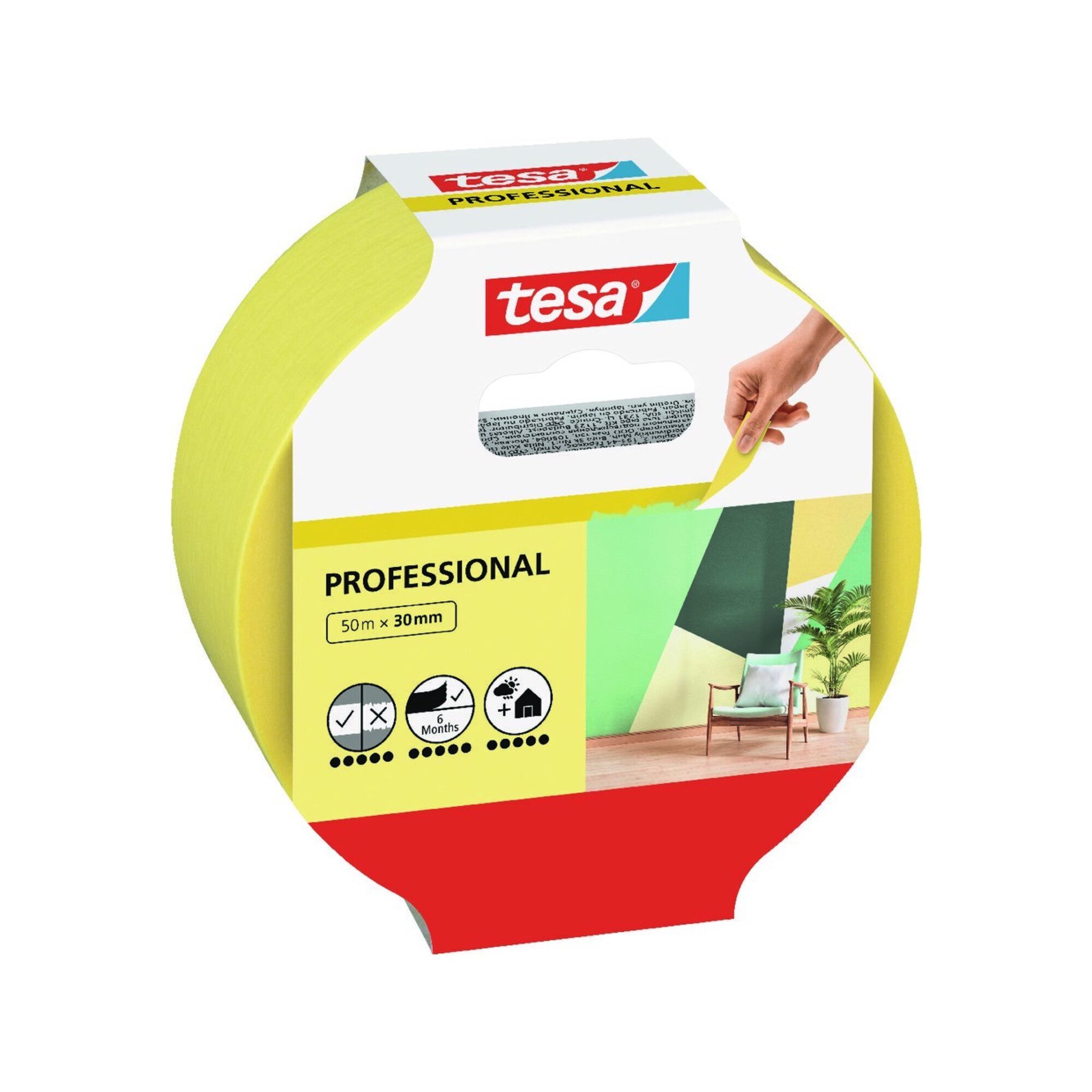 tesa Kreppband tesa Malerband Professional, 50m:30mm 10 Stk