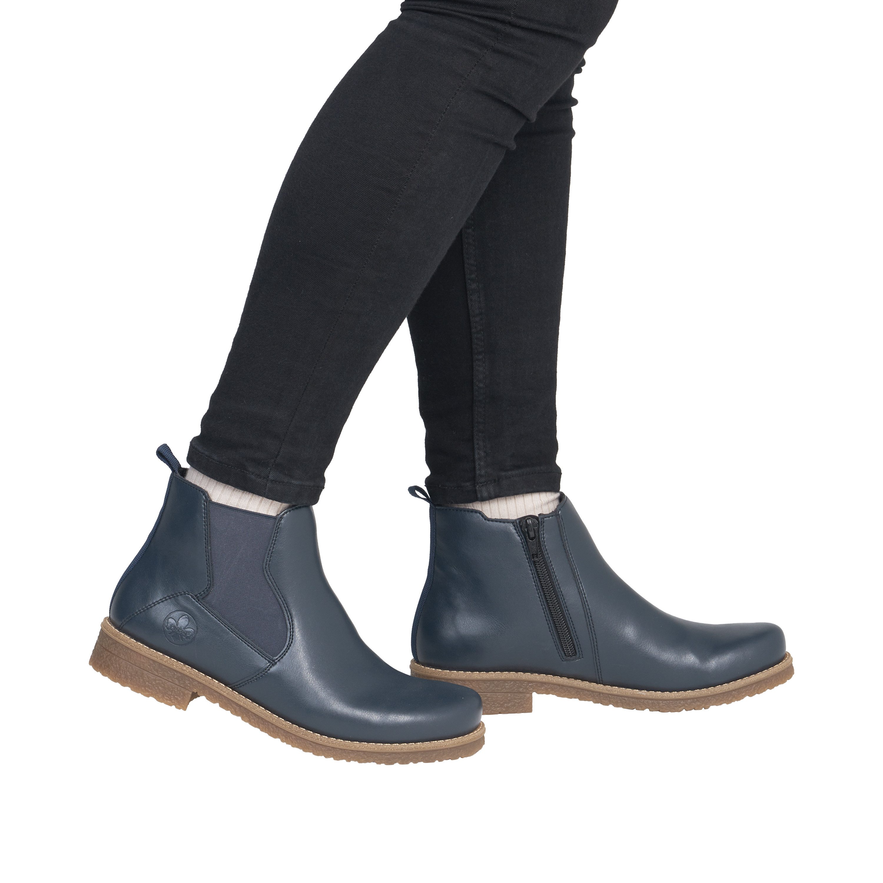 Rieker Chelseaboots Stiefelette, Schlupfboots, Stretcheinsatz, mit Innenreißverschluss