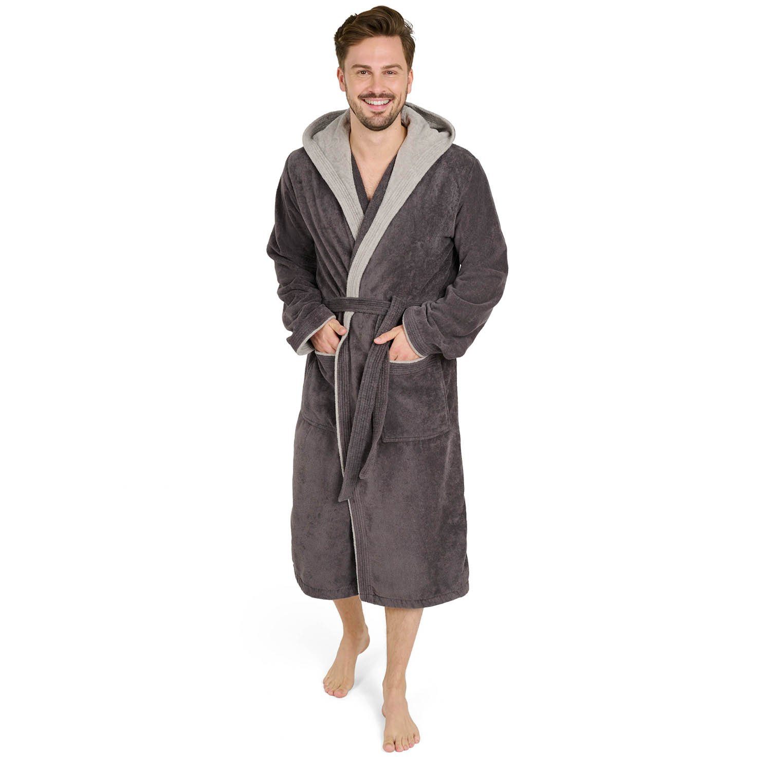 Blumtal Bademantel Herren, Baumwolle, mit gefütterter günstig online kaufen