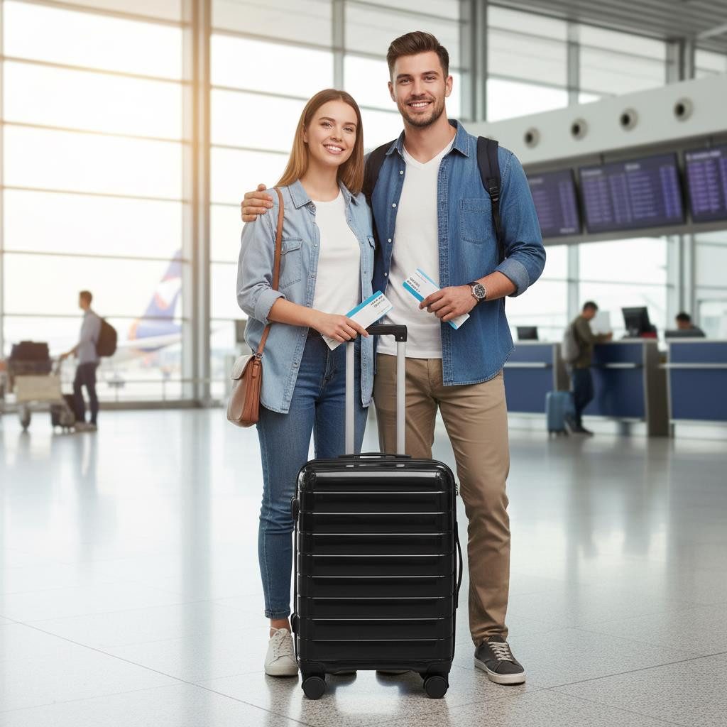 Christian Wippermann Business-Trolley L Großer Koffer für Herren Damen Hartschalenkoffer, 4 Rollen, mit TSA-Schloss
