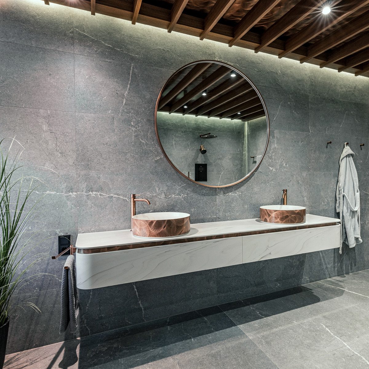 Henneke Waschtisch Corian® & Metall Château