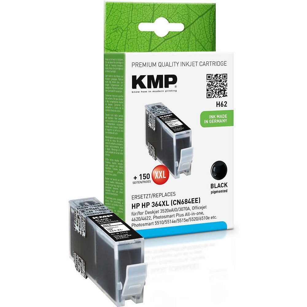KMP 1 Tinte H62 ERSETZT 364XL - black Tintenpatrone (1-tlg) schwarz