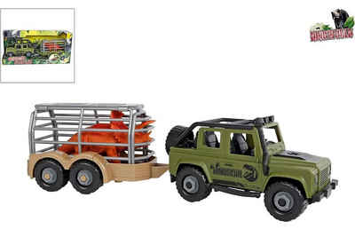 Dino World Spielzeug-Auto 4x4 Jeep Auto mit Anhänger + Dinosaurier
