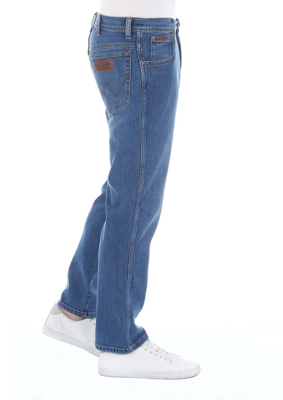 Stretch Texas Denim Straight-Jeans Whirl Stretch mit Herren Regular Hose (WSS1P311E) Jeanshose Fit Wrangler Blue