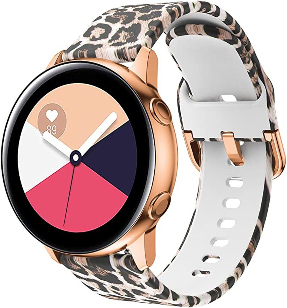 44mm 40mm Galaxy ELEKIN Leopard Bänder Samsung mit Smartwatch-Armband 2 Watch Kompatibel Active 2 Active