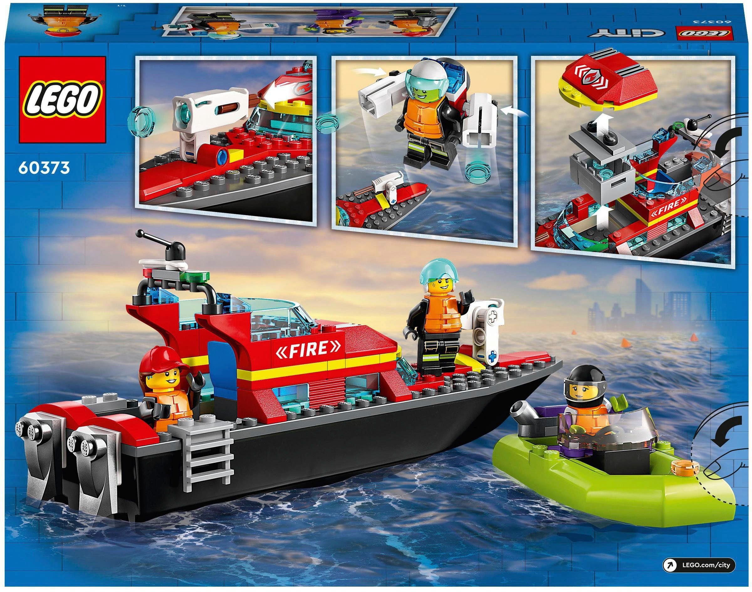 LEGO® Konstruktionsspielsteine Feuerwehrboot (60373), Made in (144 City, LEGO® St), Europe