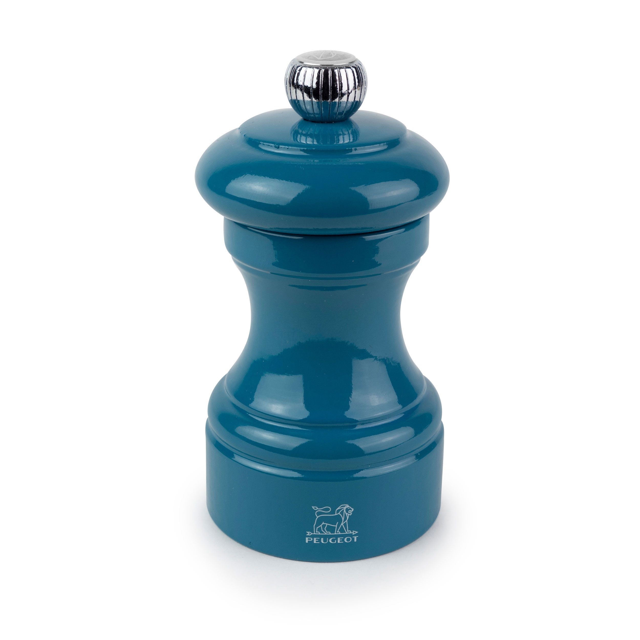 Salzmühle BISTRO 10cm Pazifikblau Buchenholz Lackiert Stahlmah Manuell