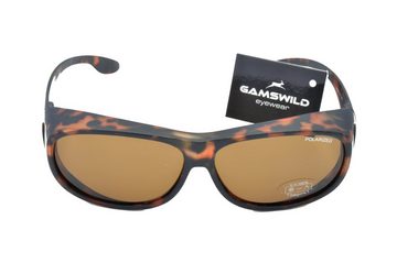 Gamswild Sonnenbrille UV400 Überbrille Sportbrille universelle Passform, polarisiert Damen Herren unisex, Modell WS4323 in braun, gelb, blau