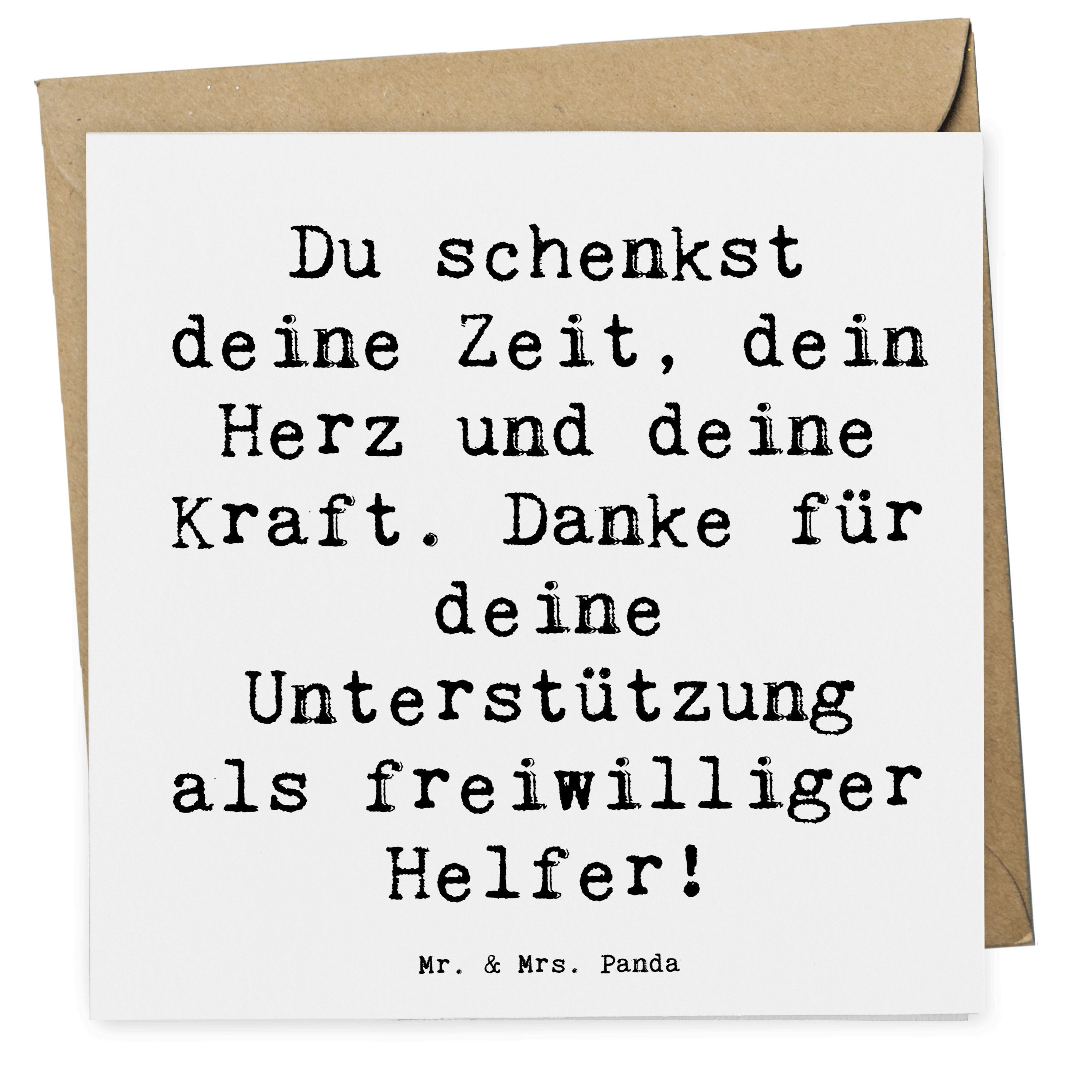 Mr. & Mrs. Panda Grußkarte Du schenkst deine Zeit, dein Herz und deine