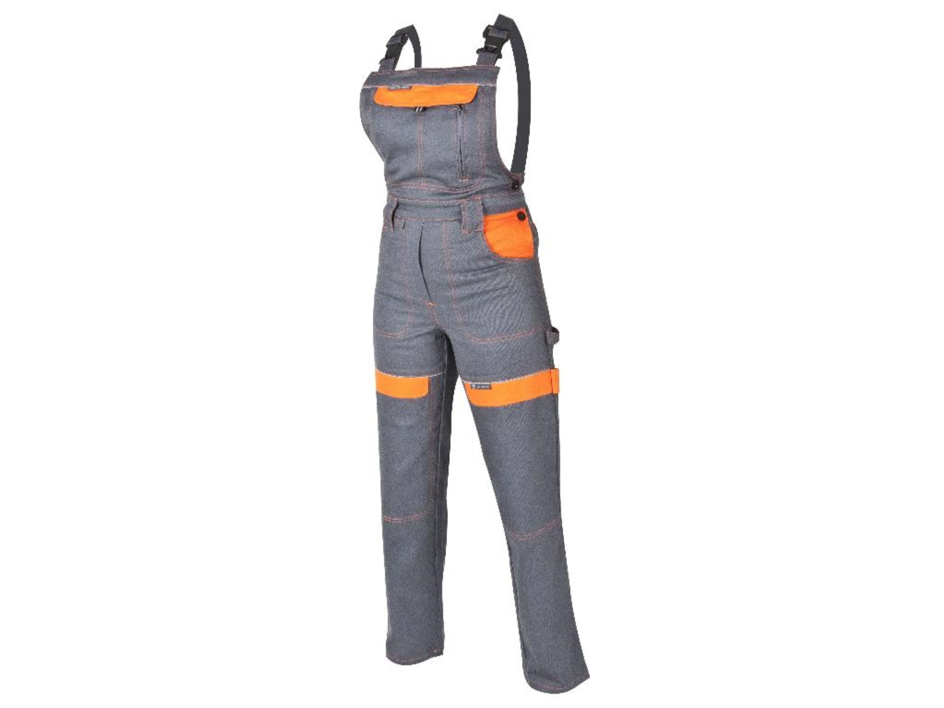 Arbeitshose Damen-Latzhose ARDON®COOL TREND grau-orange