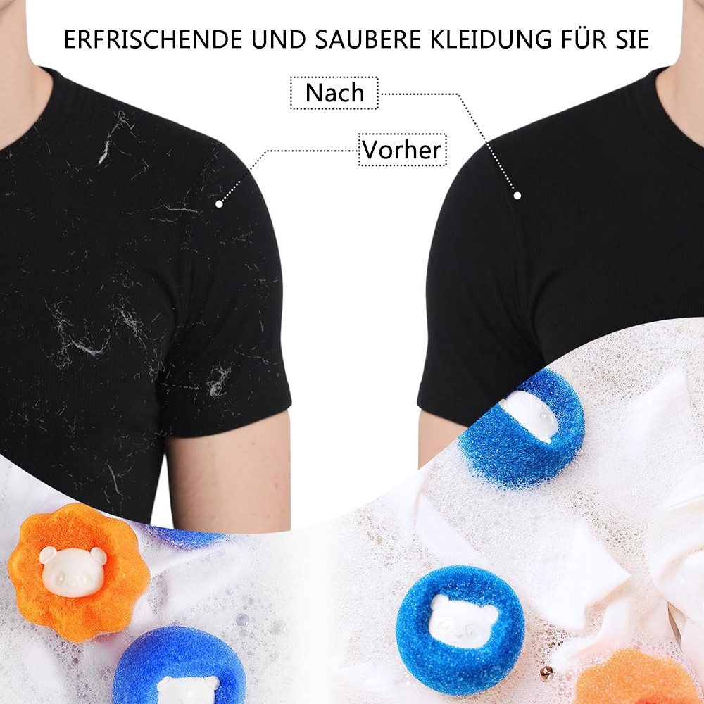 TUWENA Wäschekugel 8 Stücke Fusselbälle Waschmaschine, Wiederverwendbare Waschbälle