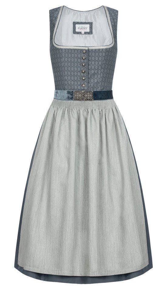 Dirndl Midi Dirndl Edda in Blau von Nübler