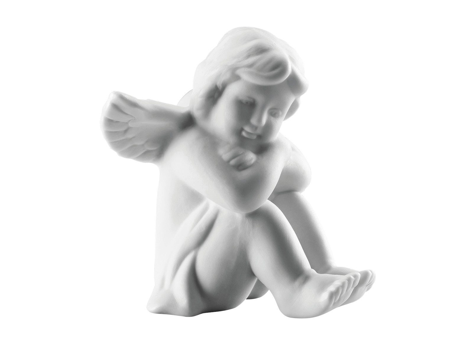 Rosenthal Dekofigur Engel sitzend klein weiss matt, Figuren günstig online kaufen
