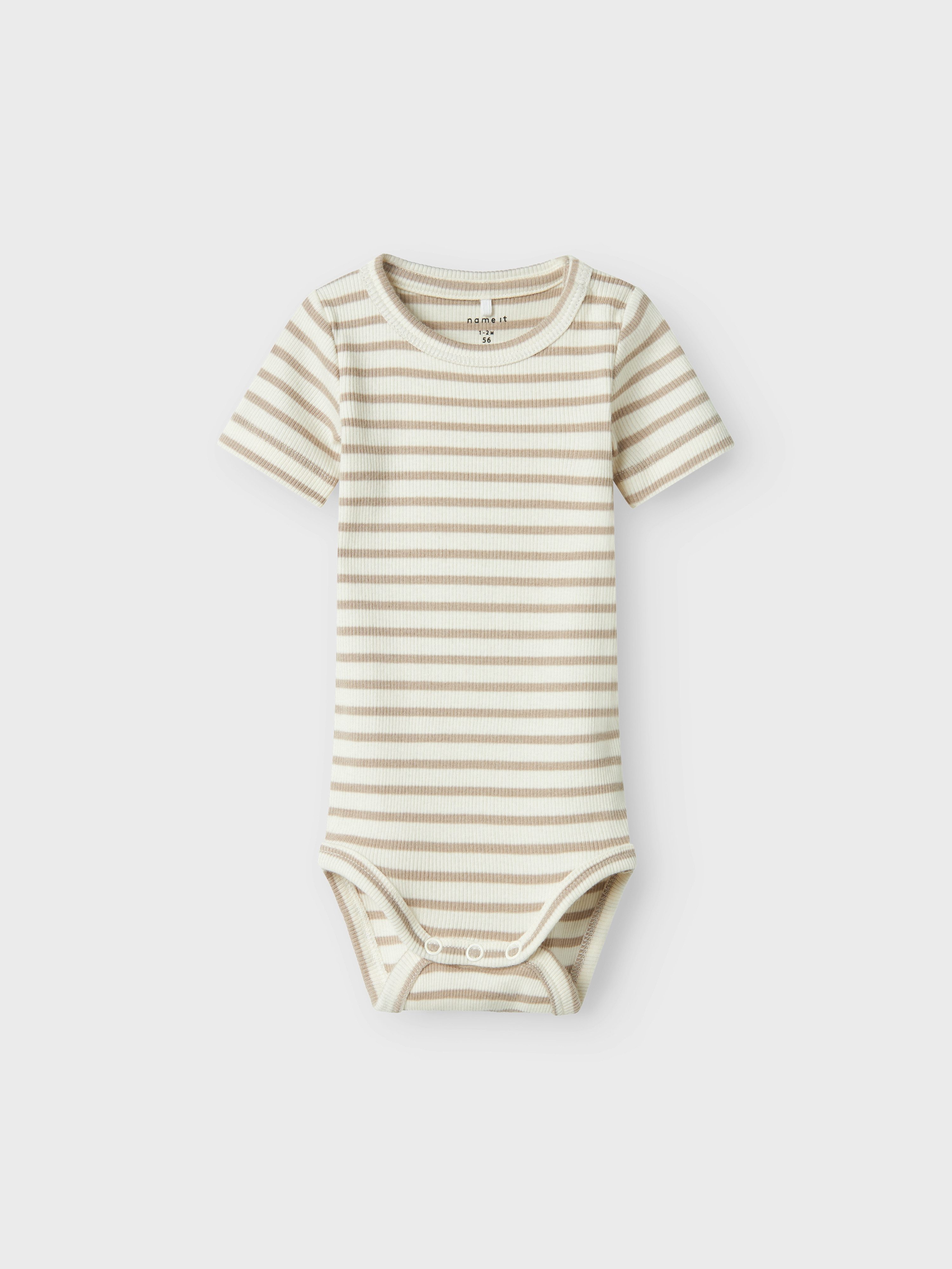 Name It Kurzarmbody NBNBANI SS BODY NOOS Baumwollmischung, Jersey Rippqualität