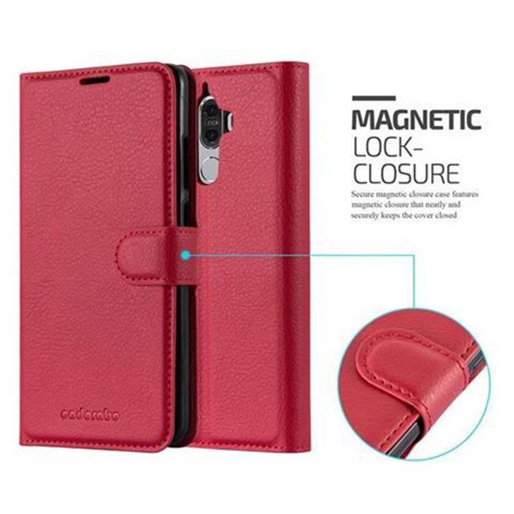 Cadorabo Handyhülle für Huawei MATE 9 Hülle Huawei MATE 9, Hülle Schutzhülle mit Standfunktion, Kartenfach und Magnetverschluss