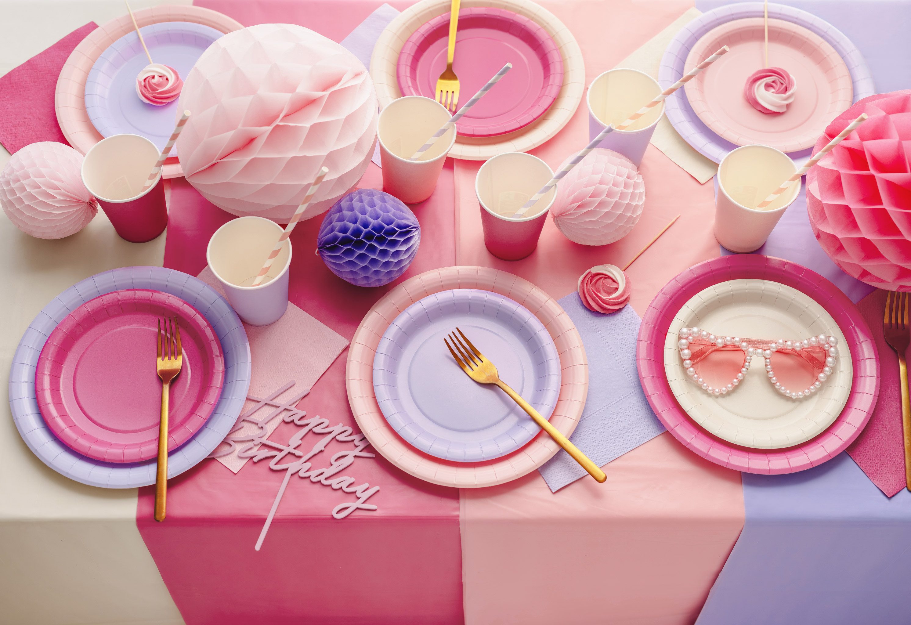 partydeco Pappteller, Pappteller 18cm 6er Set Hellrosa