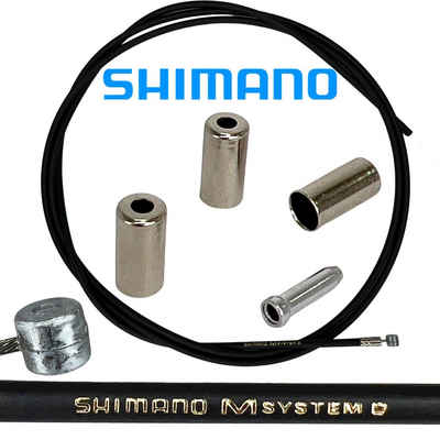 Shimano Felgenbremse Shimano Hinterrad Bremszug-Set Zug 2,2m, Hülle 2m Stahl