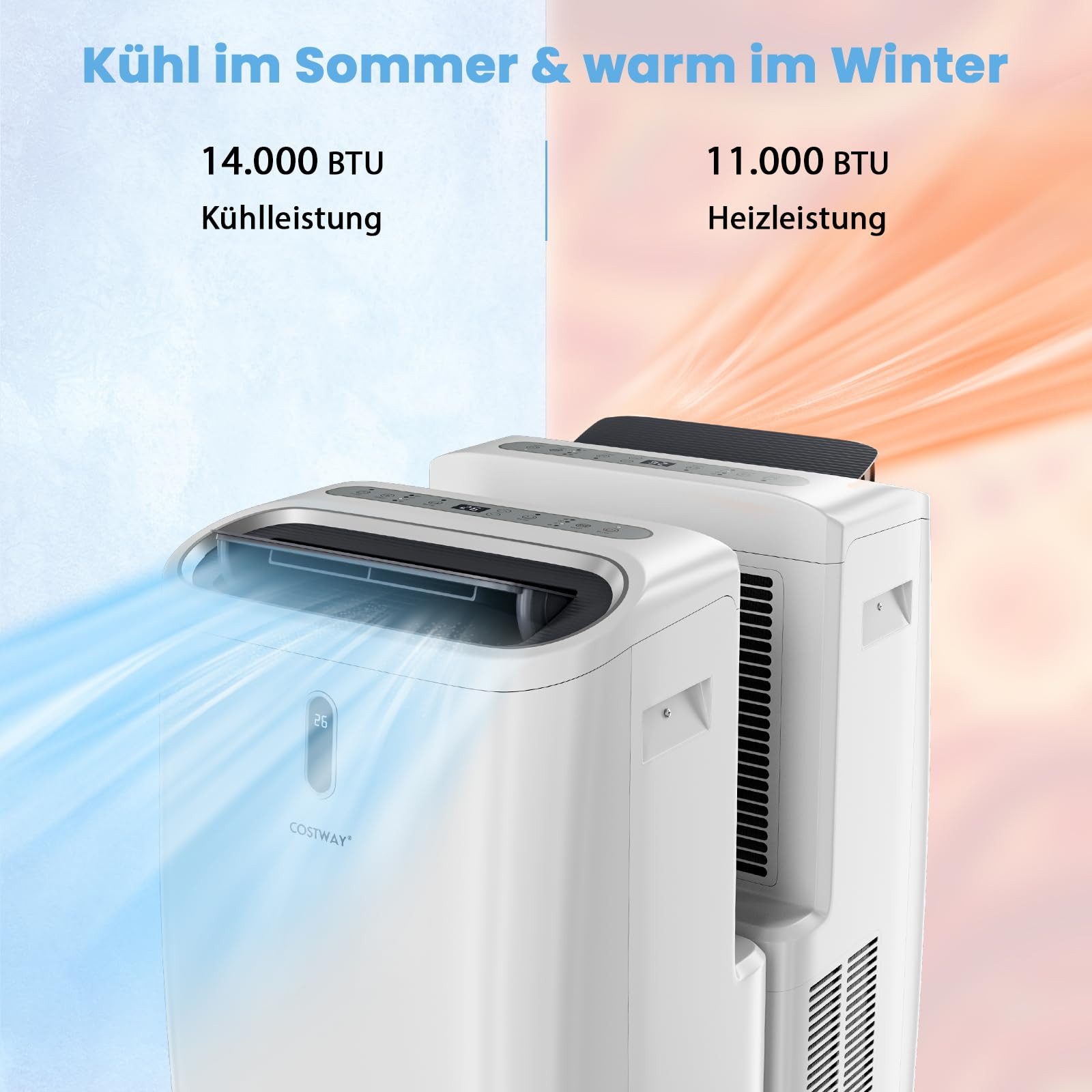 COSTWAY 4-in-1-Klimagerät, 14000BTU für Räume bis günstig online kaufen