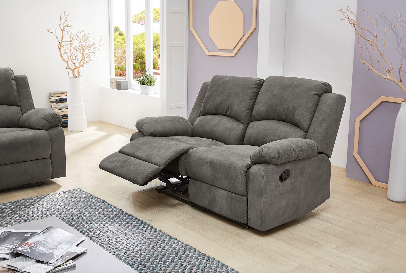 Jockenhöfer Gruppe 2-Sitzer Dakota, B: 148 cm, mit Relax- & Liegefunktion, günstig online kaufen