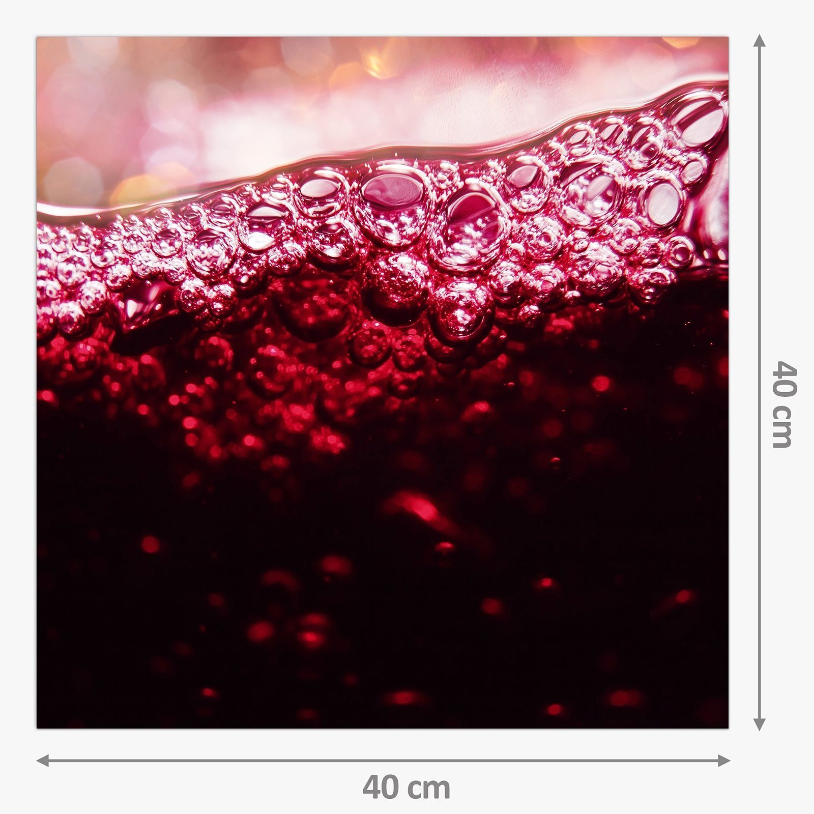 auf Rotwein Spritzschutz Glas Primedeco Hintergrund Küchenrückwand