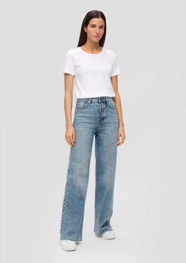 s.Oliver 5-Pocket-Jeans Jeans Suri / High Rise / Wide Leg Logo, Waschung