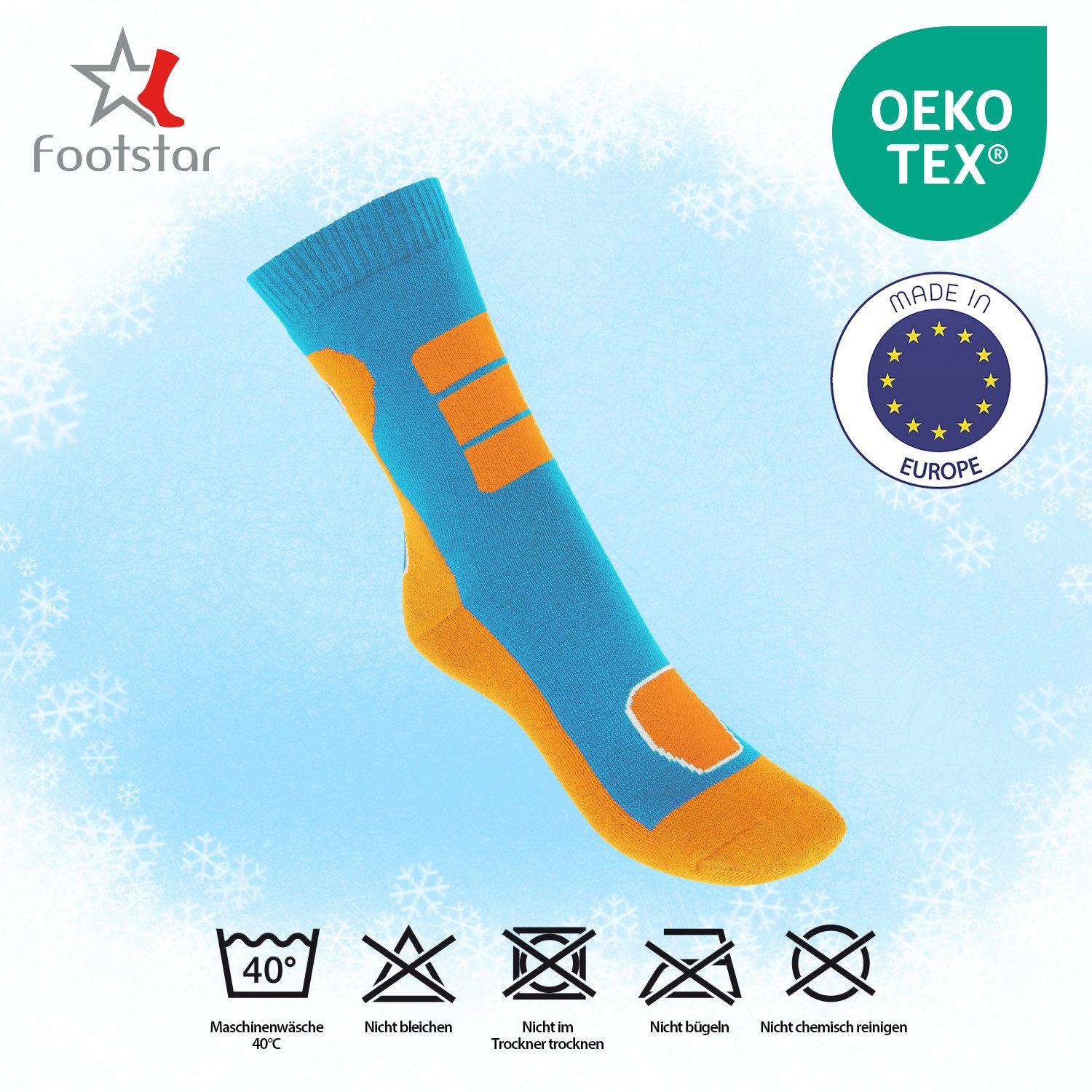 Footstar Thermosocken Bunte Kinder Outdoor Socken (6 Paar) Thermo Wintersocken – Bild 3 von 4