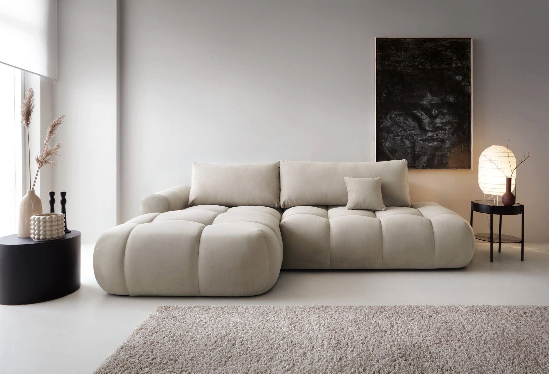 Selsey Ecksofa OMBO, mit Schlaffunktion, Stauraum, wasserfest