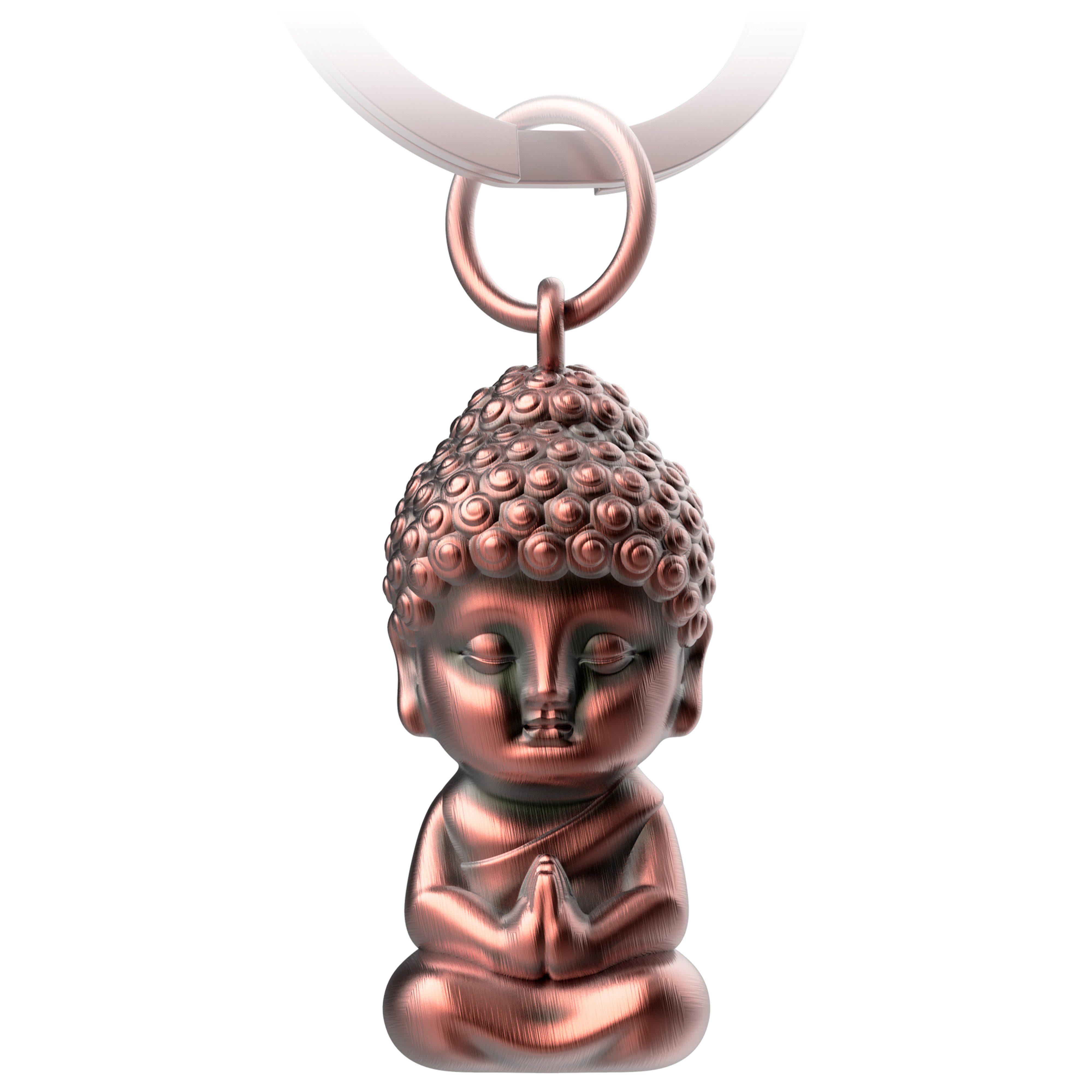 FABACH Schlüsselanhänger Buddha aus Metall - Karma Anhänger - Mini-Buddha Glücksbringer