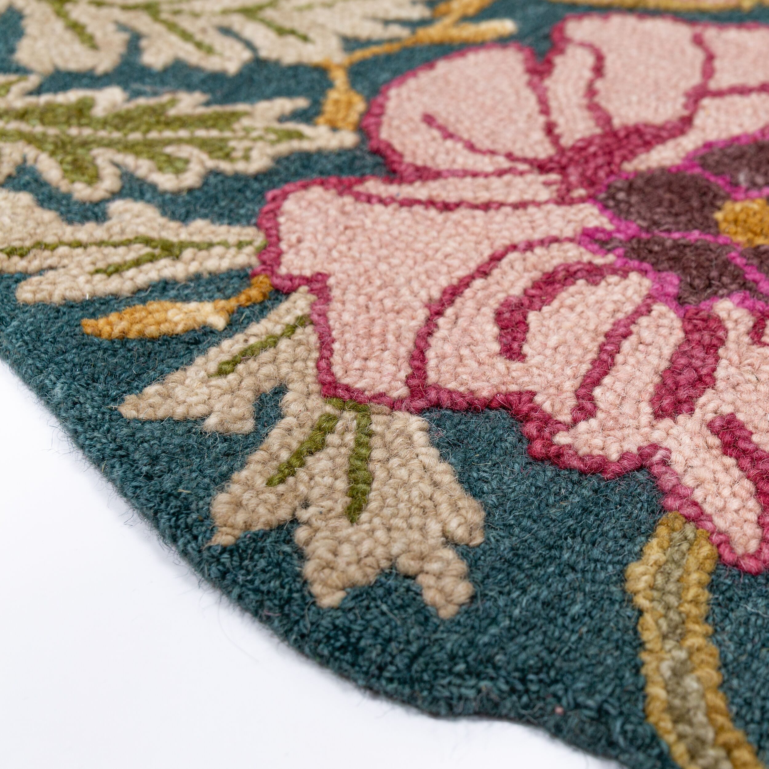 FLAIR RUGS Wollteppich Daphne Floral, 100% Wolle auch als Läufer, rechteckig, Höhe: 10 mm, organischen Blumenmotive, Wohnzimmer, Schlafzimmer, Esszimmer – Bild 4 von 5