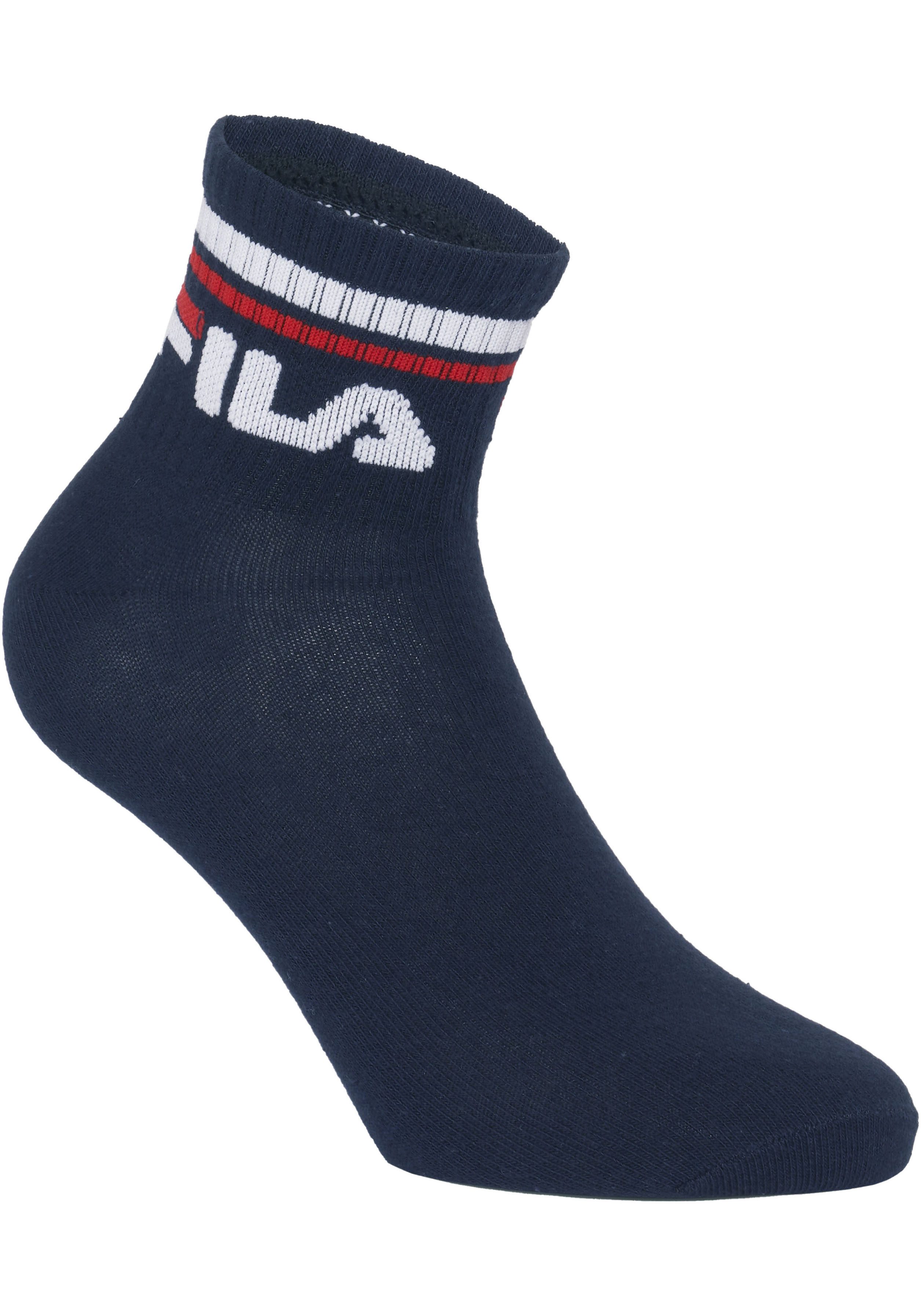 Fila Kurzsocken UNISEX QUARTER PLAIN SOCKS (6-Paar) mit Logo-Schriftzug günstig online kaufen