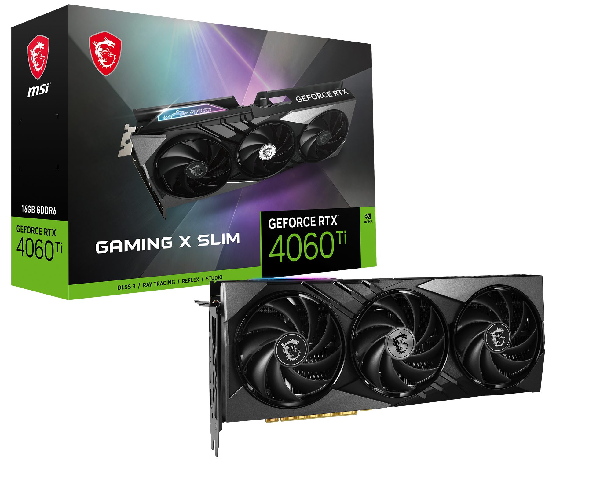 MSI RTX 4060 Ti GAMING X SLIM 16G Grafikkarte (16 GB, GDDR6)